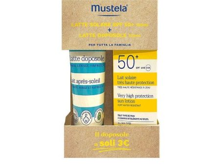 Bipack Latte Solare SPF50+ 100 ml Con Doposole 125 ml Online Hot Sale